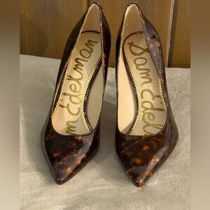 Sam Edelman Tortoiseshell Pointed-Toe Pumps - Brown